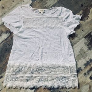 Anthropologie deletta lace T-shirt size s